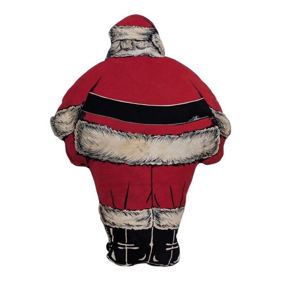 Vintage Santa Claus Mid Century Christmas Cloth Pillow 19" Tall 1930s - Picture 2 of 7